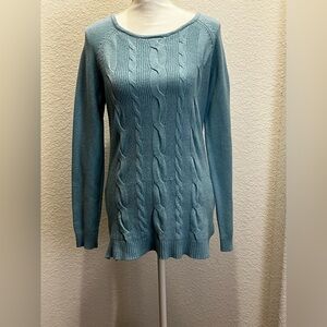 Cyrus Blue Cable Knit Sweater